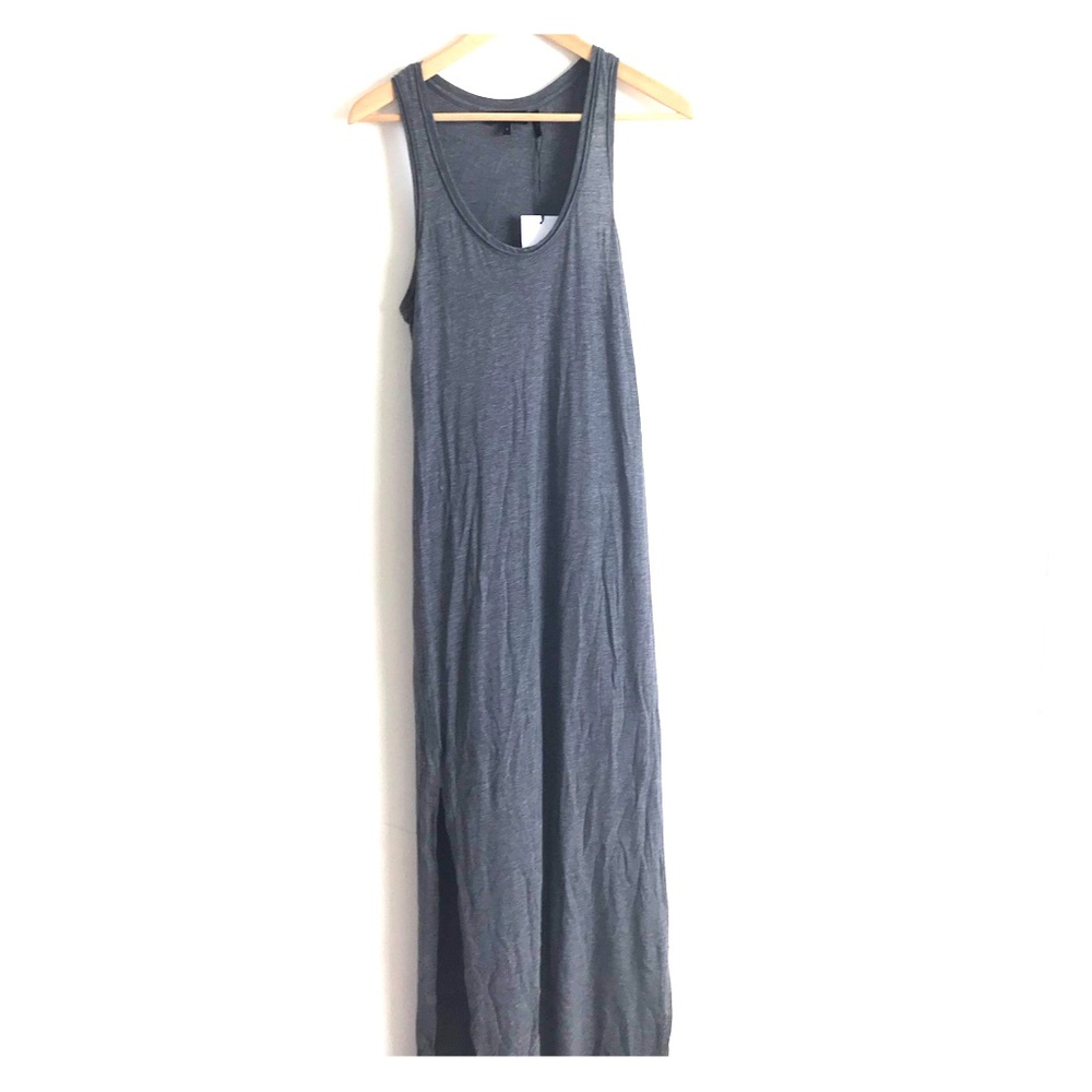 Theory cotton gray maxi dress S